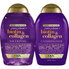 OGX Extra Strength Extra Volume + Biotin & Collagen Shampoo & Conditioner 385 ml