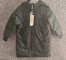 Children's Black Down Jacket With Hood. NWT. Size 6-7