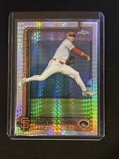 🔥Tyler Fitzgerald 2025 Topps Chrome RC Prism Refractor #30 Giants