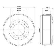 Tambour de frein Ford TRANSIT