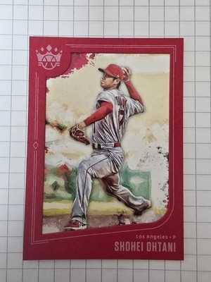 2019 Panini Diamond Kings Image Variation Shohei Ohtani Red Frame Pitching NM