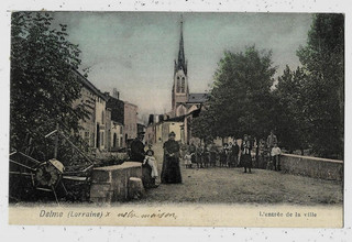 DELME (57) Entrée de la Ville Colorisée