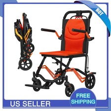 Wheelchairs Transport Chair Lightweight Foldable Portable Travel Wheel Chairs