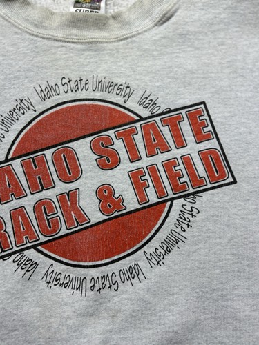 Vintage Idaho State Bengals Sweatshirt Track & Field Fruit Of The Loom 90s XXL - Picture 14 of 21