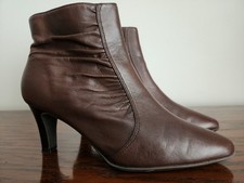 Marks & Spencer Footglove ankle boots. M&S. Brown leather. Size 4 wide fit.