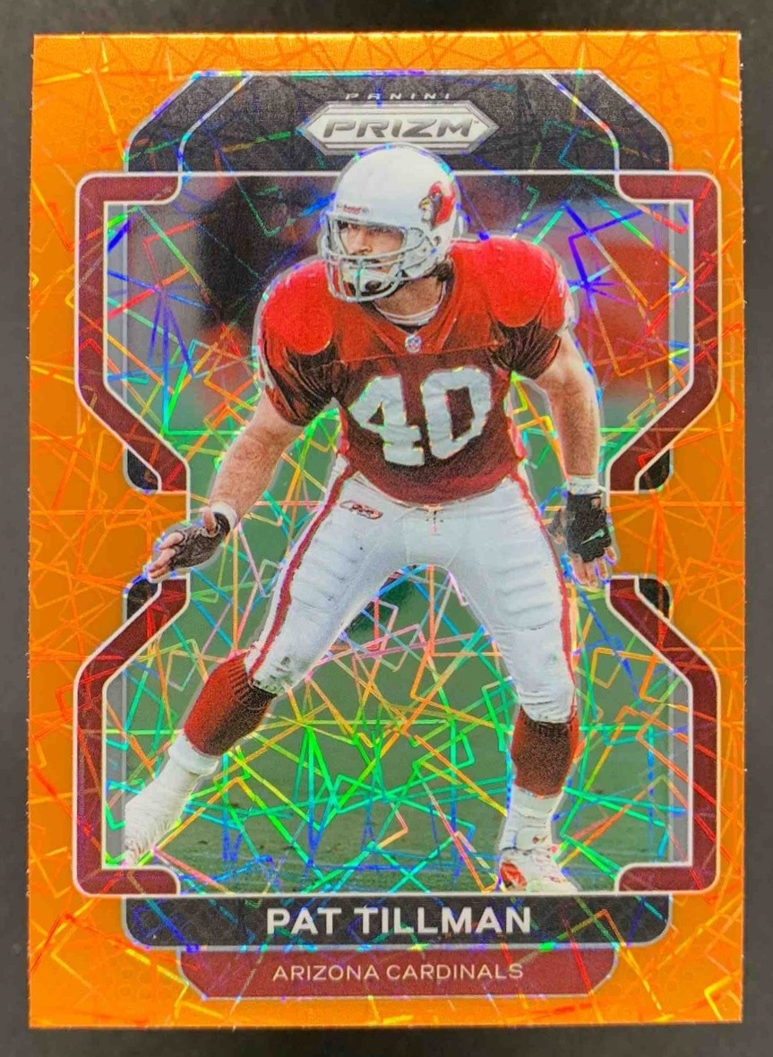 Pat Tillman 2021 Panini Prizm Orange Lazer #83 Cardinals