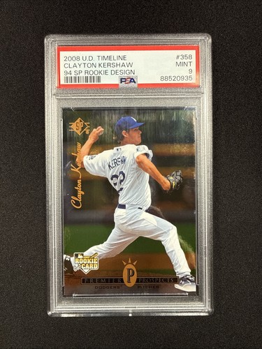 Clayton Kershaw U.D Time Line 1994 SP Rookie Design PSA 9