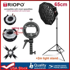 2in1 TRIOPO K3-65 Foldable Octagon Softbox For AD200,TT,V860,LED COB light bowen