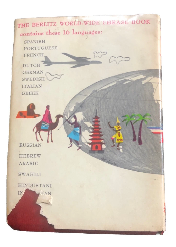 Vintage Berlitz World-Wide Phrase Book 16 Languages 1962 - Image 3 of 4