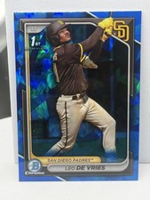 2024 Bowman Chrome Sapphire Leo De Vries BCP-179 1st Prospect RC SP Rookie Card
