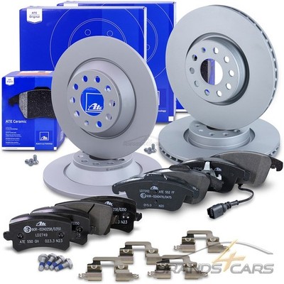 ATE BREMSSCHEIBEN +CERAMIC BREMSBELÄGE VORNE+HINTEN FÜR AUDI Q3 SEAT VW SHARAN