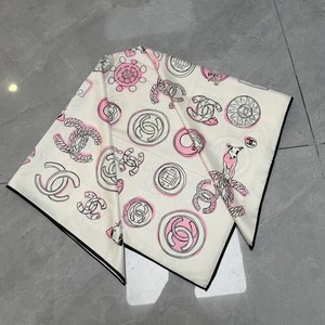Chanel Classic Beige Puppy Print Women's Decorative Square Scarf/Shawl 90*90cm