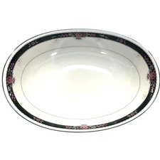 Noritake Etienne #7260 Fine Bone China Japan Oval Serving Bowl-Excellent!