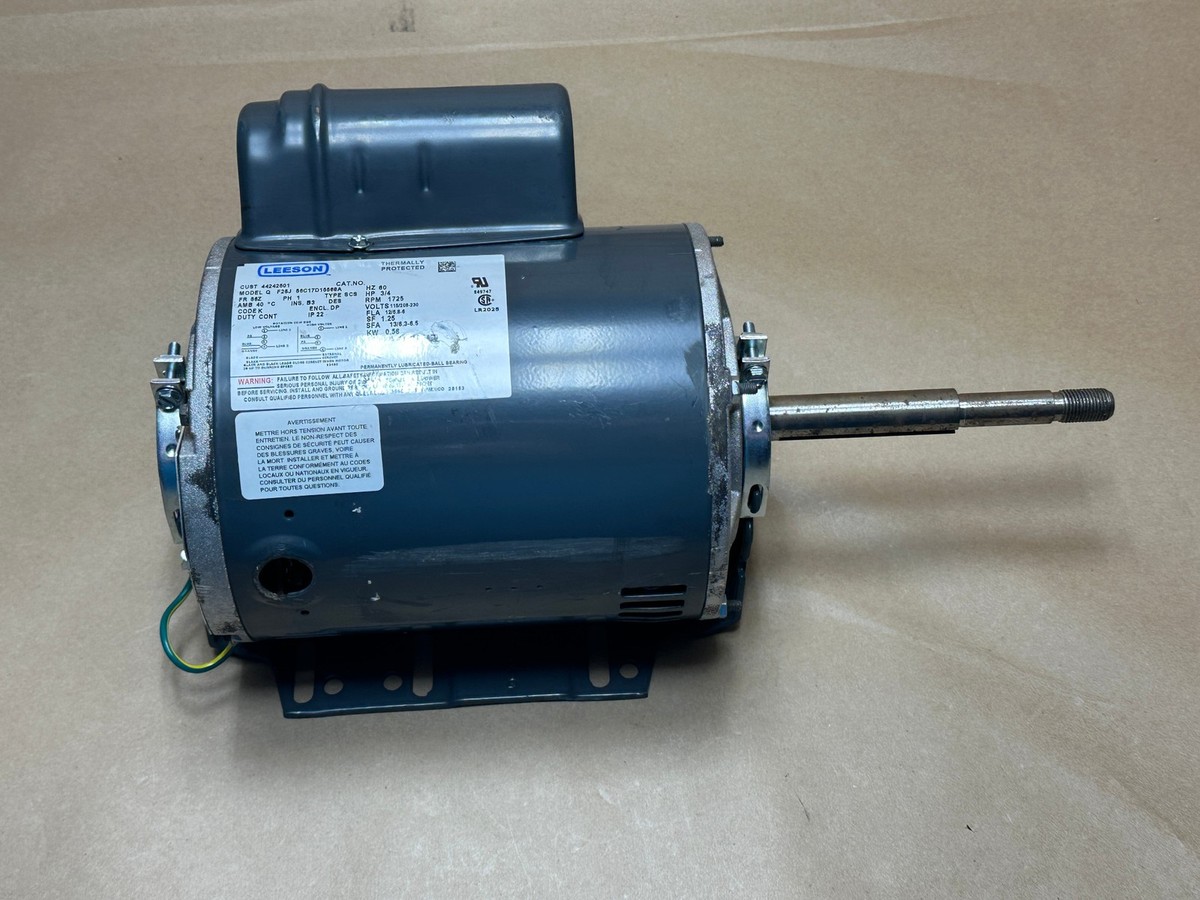 Leeson Dryer Motor Q F25J 56C17D15568A 56Z 1P 3/4HP 1725RPM 115