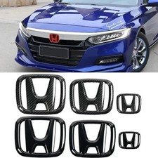 3pcs Car Front Grille Rear Trunk Badge Steering Wheel Logo Sticker For Honda Acc 3pcs Car Front Grille Rear Trunk Badge Steering Wheel Logo Sticker For Honda Acc
