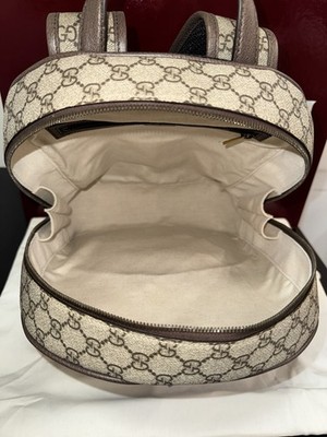 バッグ GUCCI GUCCI OPHIDIA MEDIUM BACKPACK Beige & Ebony GG Supreme Canvas