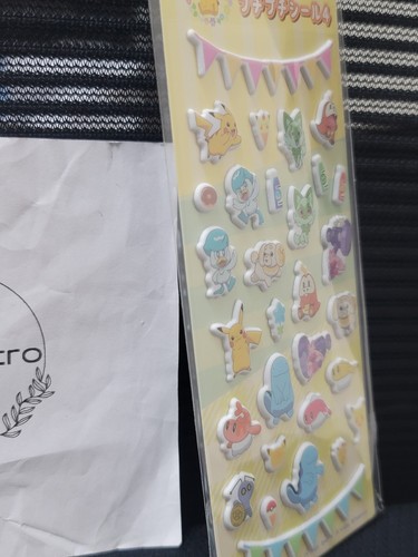 Pokemon Thick Stickers Pikachu Fuecoco Quaxly Yellow Kid's Reward Stickers - Bild 2 von 6