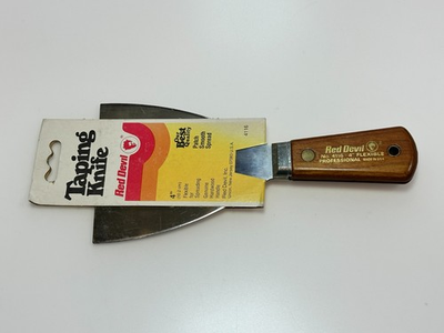 #ad NOS Red Devil USA PROFESSIONAL 4quot; Flexible Taping Putty Knife Wood Handle 4116 $14.99
