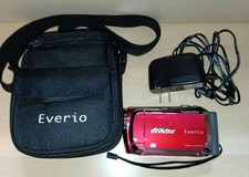 Victor Everio GZ-MS120-R Red Camcorder with Charger  Case Tested Working