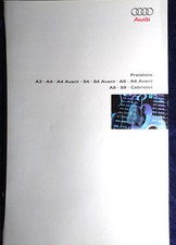 Audi price list 8.1998 price list A3, A4, A4 Avant, S4, S4 Avant, A6, A6 Avant,