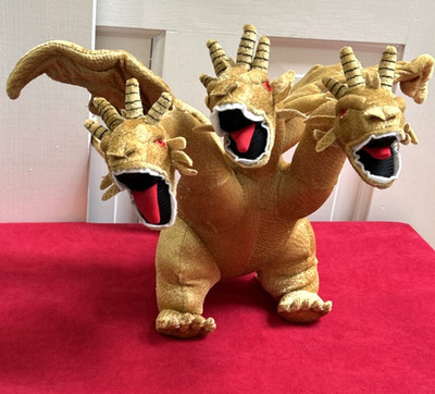 2007 Toy Vault KING GIDORAH-0 3-Headed, Dragon Plush- Godzilla Enemy. No Sound