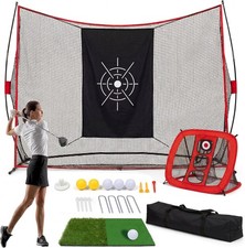 10X7Ft Golf Practice Net Sport Netting Hitting Aid Nets for Golf Backstop Hockey