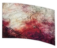COLOR GUARD FLAGS CRIMSON WHISPER SILKS - NEW - 36" x 54" Standard Curved