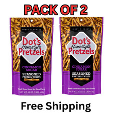 Dot's Homestyle Pretzels Cinnamon Sugar Seasoned Pretzel Twists, 16 oz, 2Pk