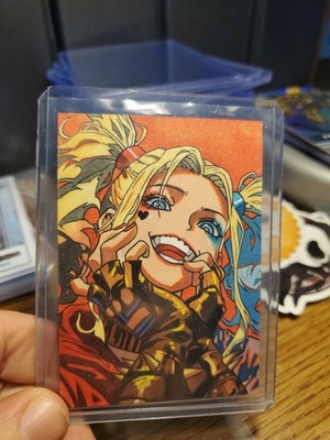 Harley Quinn Art Magic Sketch Card By Kamina Glitter Effect