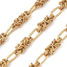 1 Roll Knot Link Chain Stainless Steel Jewelry Making Cable Unwelded Spool Gold