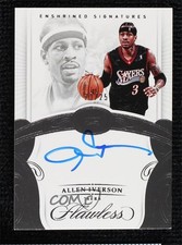 2017-18 Panini Flawless Enshrined Signatures 23/25 Allen Iverson Auto HOF 3d3