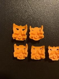 Lego Bionicle Gahlok Orange Krana Mask Set Of 7, Xa Za Vu Yo Ja Su Bo, #3