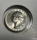 1964 D Washington Quarter 90% Silver BU