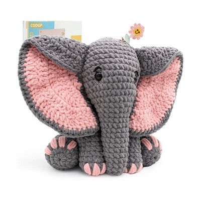 CODGP Crochet Kit for Beginners,13in Crochet Animal Kit Elephan... FAST USA SHIP