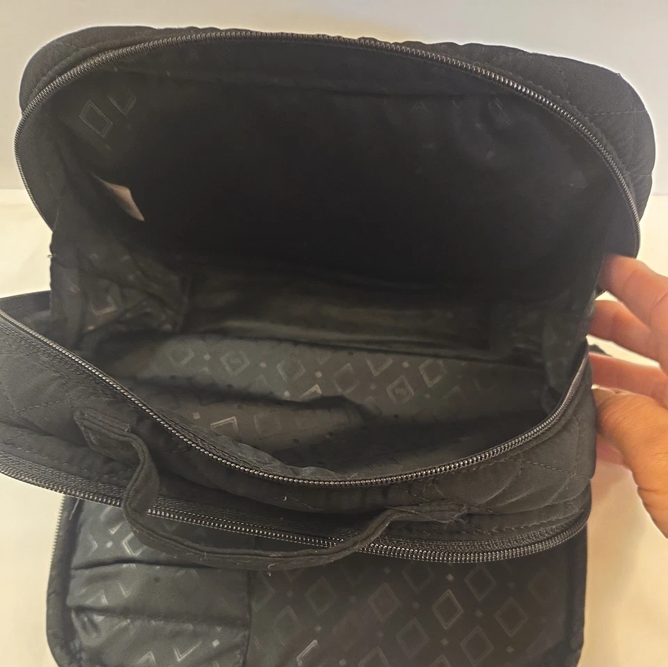 Vera Bradley Clásico Negro Colgante Viaje Maquillaje Organizador Bolsa de Cosméticos  Foto 3 de 4