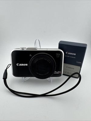 Canon PowerShot SX230 HS 12.1MP 14X Zoom Camera W/ Battery & Charger, Fair Cond