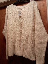 NWT Maurice's Cable Knit Sweater Women's 2 Ivory