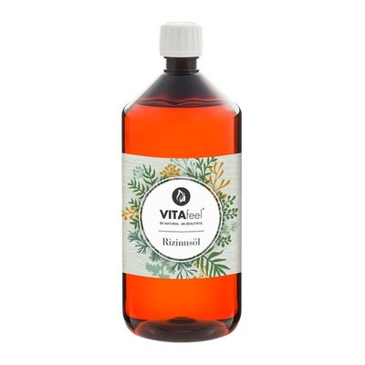 VitaFeel Rizinusöl 1000ml | 100% rein, kaltgepresst 1L Rizinus Öl Haare Wimpern