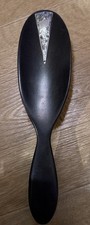 antique Edwardian hairbrush made from real ebony wood Silver Cartouche