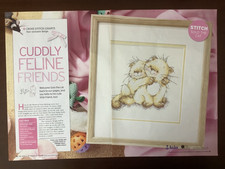 Par de lindos gatos punto de cruz gráfico *de una revista*