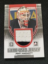 2013-14 ITG Between the Pipes #GUM-54 Jeff Hackett Game-Used Jersey Silver