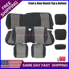 2009-12 For Dodge Ram 1500 Front Rear Bench Bottom Top Headrest Seat Cover 2009-12 For Dodge Ram 1500 Front Rear Bench Bottom Top Headrest Seat Cover