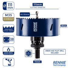 Image of Cobalt Bi-Metal Hole Saw Set HSS Cutter Bit With Arbor + Pilot Drill Holesaw