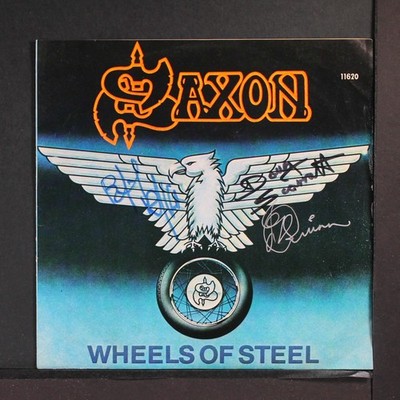 SAXON: wheels of steel CARRERE 7'' Single 45 RPM Mexico