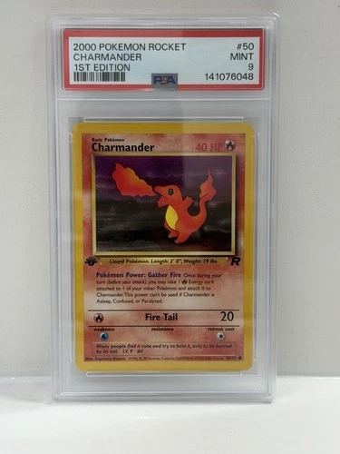PSA 9 MINT 2000 Pokémon Rocket 1st Edition 50/82 Charmander