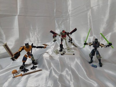LOT OF HASBRO XEVON 2003  SKULL JACK, SHADOW BLADE, & RAZORCLAW WITH SOME ACCS