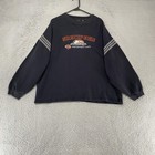 Harley-Davidson Sweatshirt Mens XL Black Screamin Eagle Thermal Graphic Biker