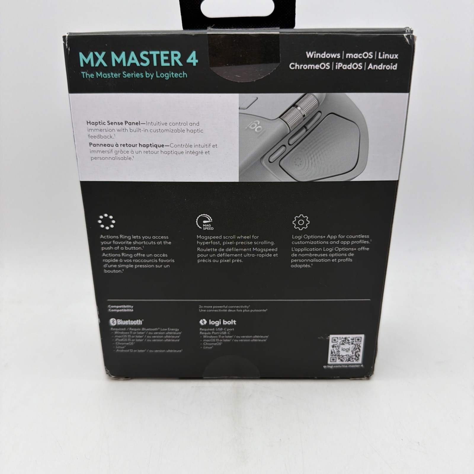 Logitech MX Master 4 Wireless Mouse, Pale Gray