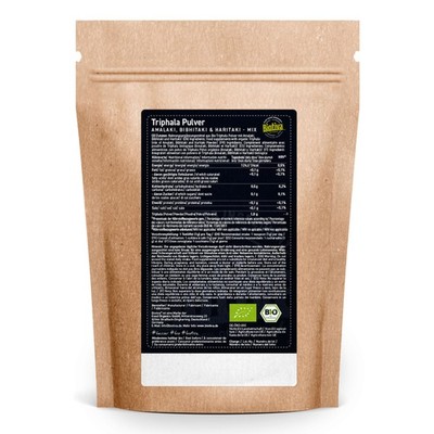 Triphala Pulver Bio 1000g (2x500g) Biotiva (29,99 EUR/kg)
