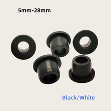 SNAP ON OPEN Grommets Rubber Grommet (BLACK)(EACH)Blind Plug Bung Bush 5-28mm